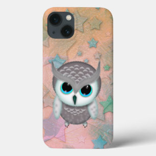 Coques Pour iPhone Illustration de petit hibou cornu grincheux