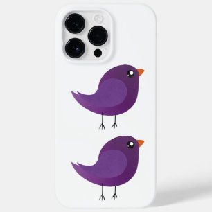 Coque Pour Pour iPhone 14 Pro Max Illustration de petit oiseau violet mignon