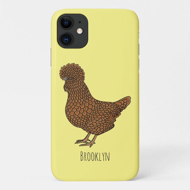 Coques Case-Mate iPhone Illustration de poulet à la polis chamois (Dos)