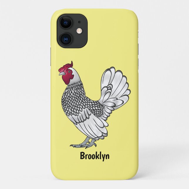 Coques Case-Mate iPhone Illustration de poulet Sebright (Dos)