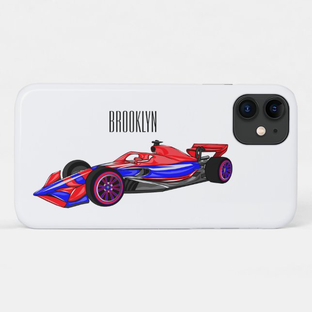 Coques Case-Mate iPhone Illustration de voiture de course professionnelle (Dos (Horizontal))