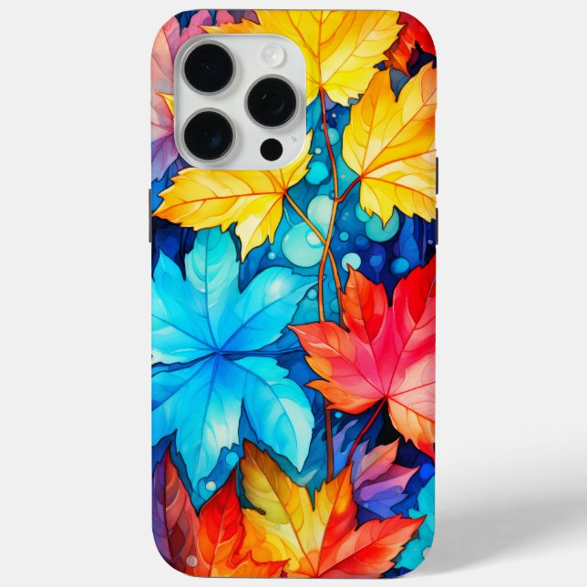 Coques Case-Mate iPhone Illustration des feuilles d'automne de l'artiste v (Verso)