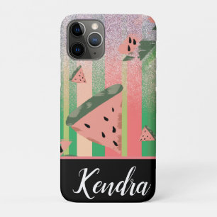 Case-Mate iPhone Case Illustration d'été pastèque rayures scintillantes