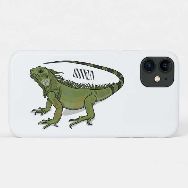 Coques Case-Mate iPhone Illustration d'Iguana (Dos (Horizontal))