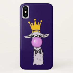 Case-Mate iPhone Case Illustration drôle de lama soufflant une bulle ros