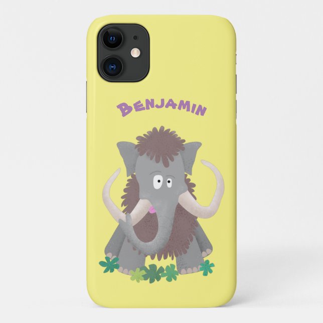 Coques Case-Mate iPhone Illustration drôle de mammouth laineux (Dos)