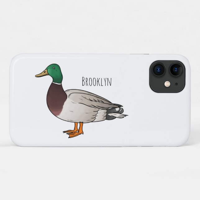 Coques Case-Mate iPhone Illustration du canard de Majard (Dos (Horizontal))