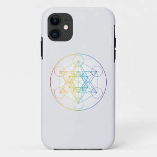 Case-Mate iPhone Case Illustration du cube de Metatron Couleurs arc-en-c