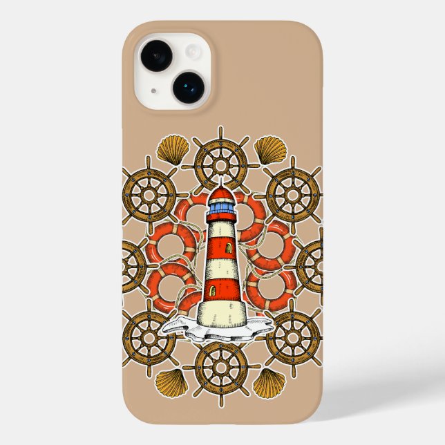 Coques Case-Mate iPhone Illustration du phare côtier (Verso)
