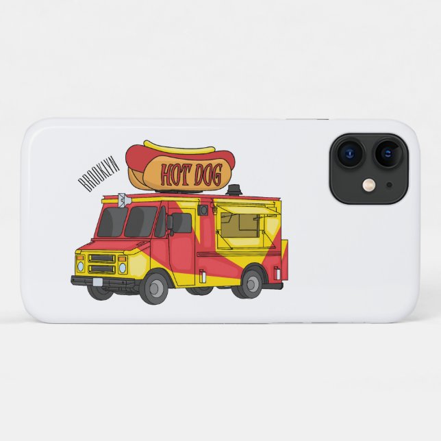 Coques Case-Mate iPhone Illustration d'un camion de nourriture pour chien  (Dos (Horizontal))