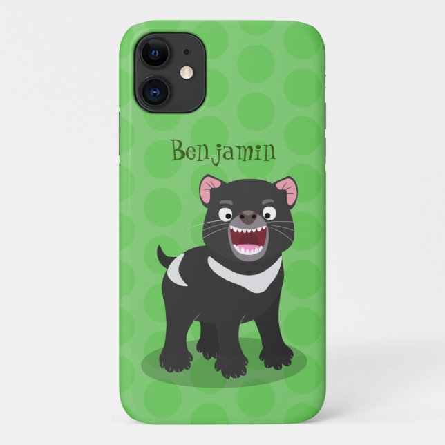 Coques Case-Mate iPhone Illustration d'un diable de Tasmanie affamé (Dos)