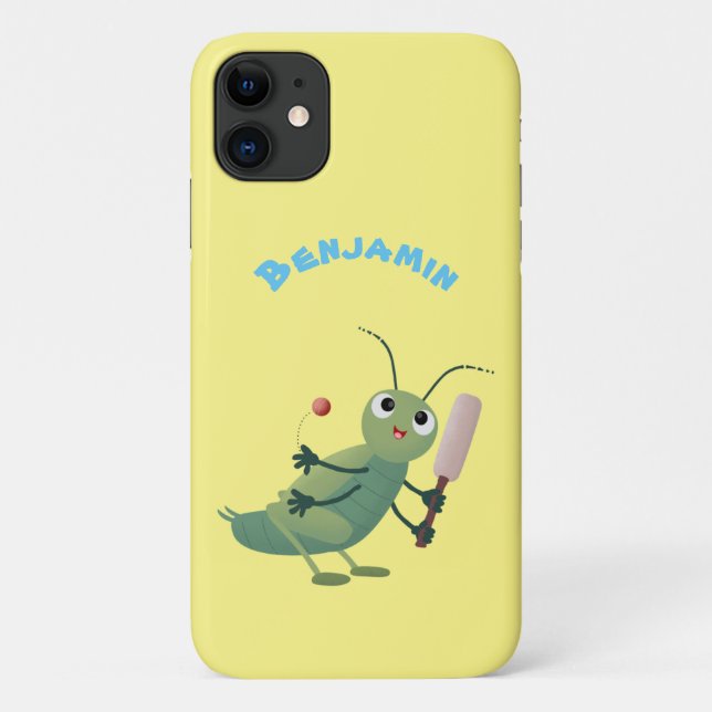 Coques Case-Mate iPhone Illustration d'un insecte du cricket vert mou (Dos)