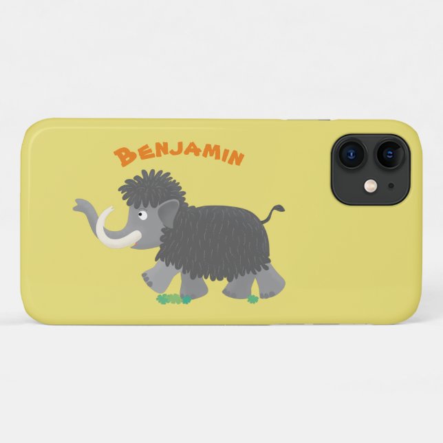 Coques Case-Mate iPhone Illustration d'un mammouth laineux mou (Dos (Horizontal))