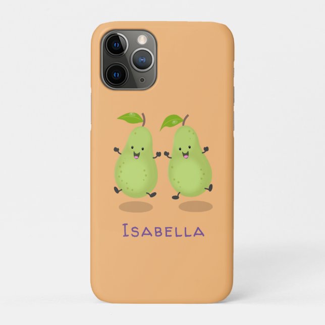 Coques Case-Mate iPhone Illustration d'une paire de poires mignonne (Dos)