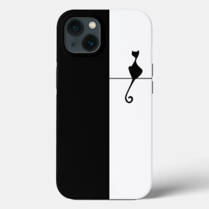 Case-Mate iPhone Case Illustration élégante d'un chat noir