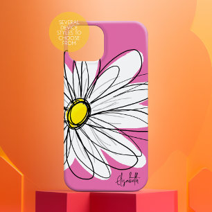 Coque Pour iPhone 14 Plus Illustration florale de marguerite tendance - jaun