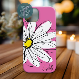 Coques Pour iPhone Illustration florale de marguerite tendance - jaun