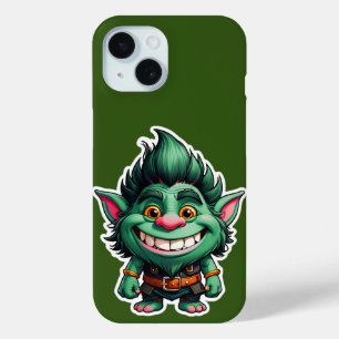 Coque Pour iPhone 15 Illustration Happy Little Troll Chibi