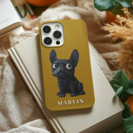 Coques iPhone 16 Illustration jaune de moutarde de Chien-taureau no