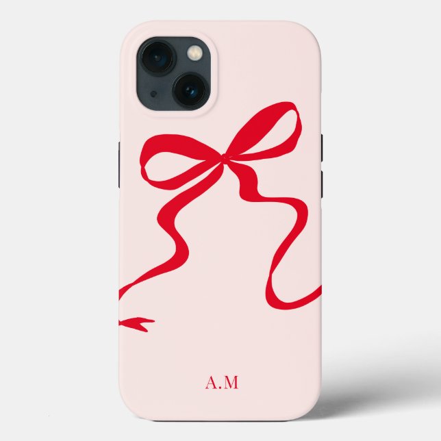 Coques Case-Mate iPhone Illustration moderne Coque-Mate rose rouge (Verso)