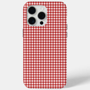 Coque iPhone 15 Pro Max Illustration rouge blanc Noël simple