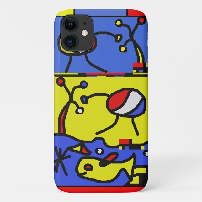Coques Case-Mate iPhone Image avec art moderne poisson (Dos)