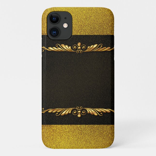 Coques Case-Mate iPhone Image de fond cadre doré  (Dos)