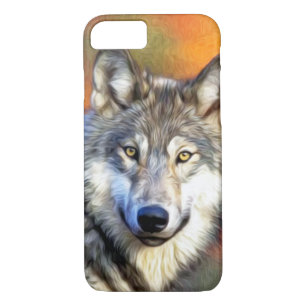 Coques Pour iPhone Image de peinture d'art de loup