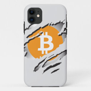 Case-Mate iPhone Case Image déchirée Bitcoin avec logo Reveal Underneto