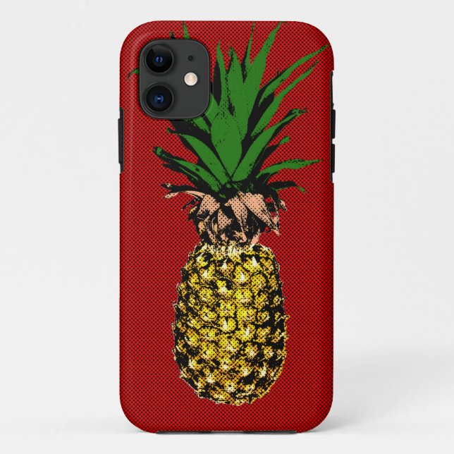 Coques Case-Mate iPhone Image Newsprint ananas (Dos)