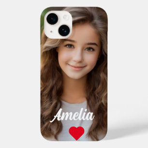 Coque Pour iPhone 14 Image personnalisée script moderne Nom amour