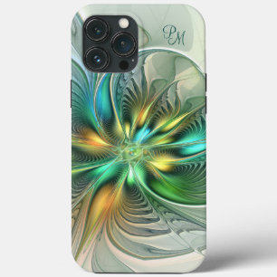 Case-Mate iPhone Case Imaginaire coloré Initiales fractales Abstraites