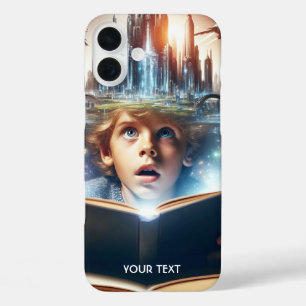 Coques iPhone 16 Plus Imaginaire Cute Boy City Book