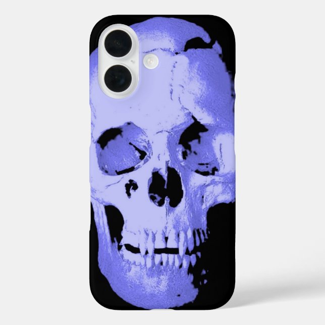 Coques Case-Mate iPhone Imaginaire d'art Pop Crâne bleu (Verso)