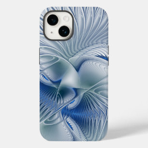 Coque Pour iPhone 14 Imaginaire dynamique tons bleus Abstraits Art frac