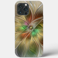 Imaginaire Floral Avec Or Moderne Abstrait Fractal