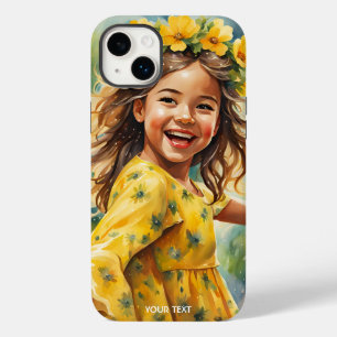 Coque Pour iPhone 14 Plus Imaginaire Jolie Fleurs Vides Filles Pluie