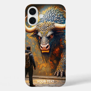 Coques iPhone 16 Plus Imaginaire mignonne mythique Bull Mosaïque
