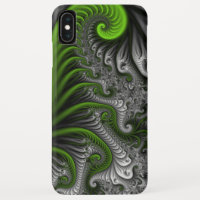 Imaginaire Monde Vert Et Gris Art Fractal Abstrait