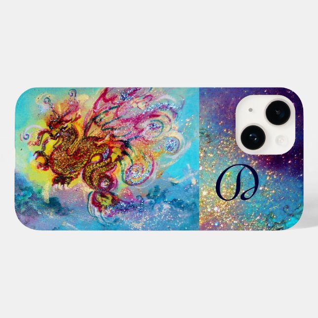 COQUES Case-Mate iPhone IMAGINAIRE MONOGRAMME DE DRAGON DE MER (Verso (horizontal))