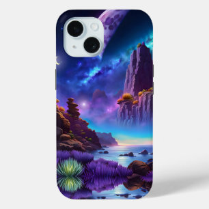 Coque Pour iPhone 15 Imaginaire paysage de lavande