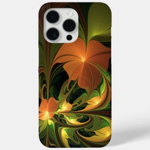 Coque iPhone 15 Pro Max Imaginaire Plante Abstrait rouille verte Brown fra