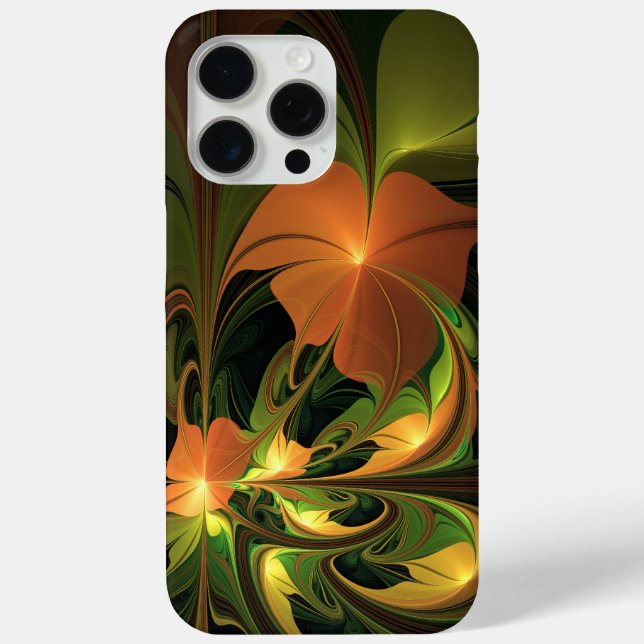 Coques Case-Mate iPhone Imaginaire Plante Abstrait rouille verte Brown fra (Verso)