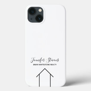 Case-Mate iPhone Case Immobilier Moderne Noir Blanc Blanc Personnalisé 