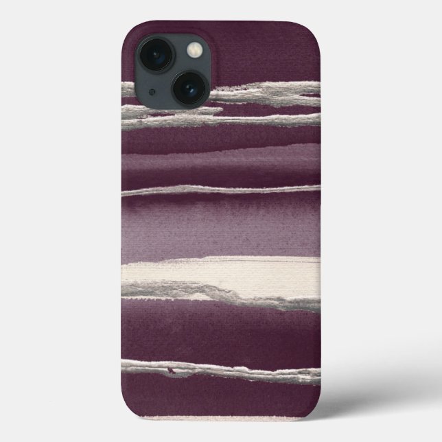 Coques Case-Mate iPhone Impression Abstraite violet Rose argent (Verso)