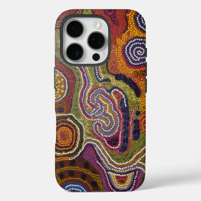 Coques Case-Mate iPhone Impression artistique autochtone captivante (Verso)