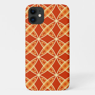 Coque iPhone 11 Impression atomique moderne du milieu du siècle -
