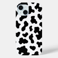 Impression cuir de vache noir et blanc