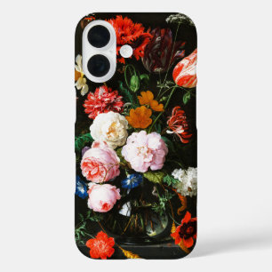 Coques iPhone 16 Impression d'art botanique floral sombre et lunati