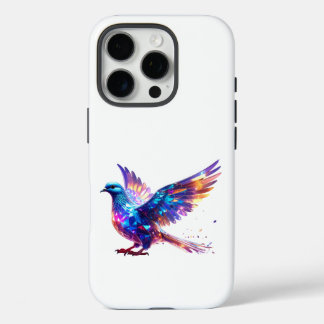 Coques iPhone 16 Pro Impression d'art du colomb blanc de cristal lumine